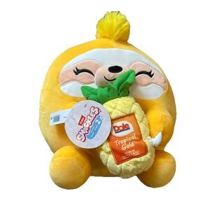 Zuru Snackles Sandy Sloth Dole Pineapple 14" Ultra Soft Plush Stuffed Animal Toy